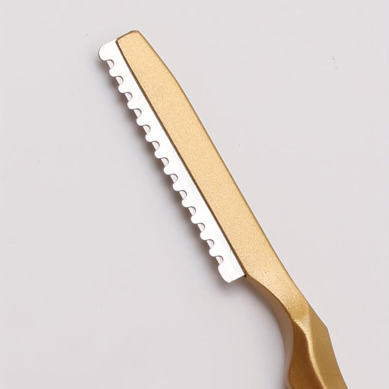 Golden Thinning Razors With Blade Professional Barber Hair Cutter
