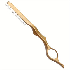 Golden Thinning Razors With Blade Professional Barber Hair Cutter