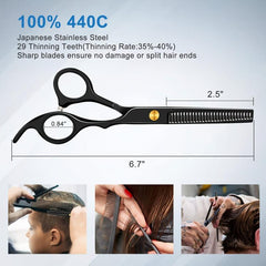 10 PCS Hair Cutting Scissors Set with Comb and Cape