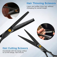 10 PCS Hair Cutting Scissors Set with Comb and Cape