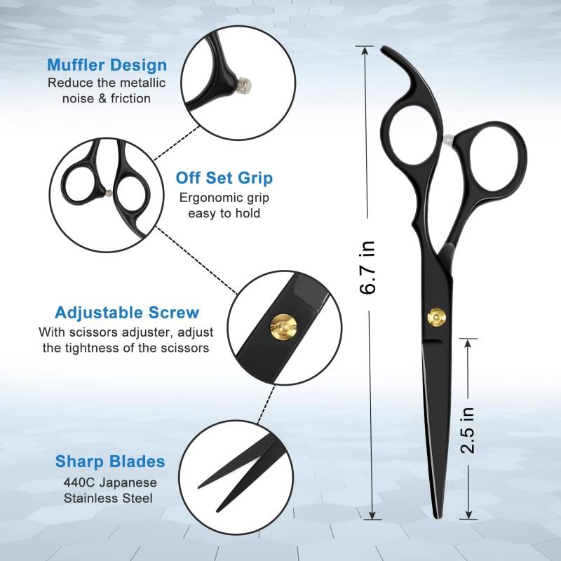 10 PCS Hair Cutting Scissors Set with Comb and Cape