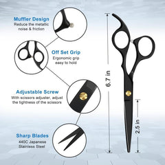 10 PCS Hair Cutting Scissors Set with Comb and Cape