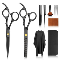 10 PCS Hair Cutting Scissors Set with Comb and Cape