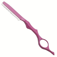 1Pcs Pink Thinning Razors With Blade Professional Barber Razor Blades