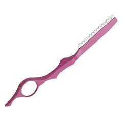1Pcs Pink Thinning Razors With Blade Professional Barber Razor Blades