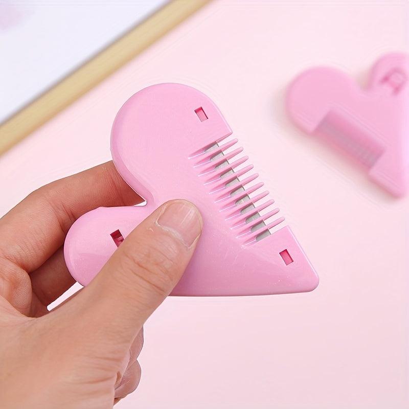 Portable Peach Heart Hair Clipper with Thinning Comb