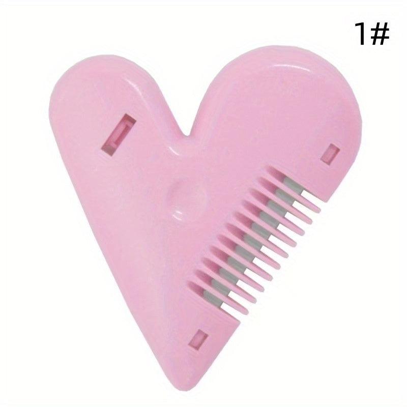 Portable Peach Heart Hair Clipper with Thinning Comb