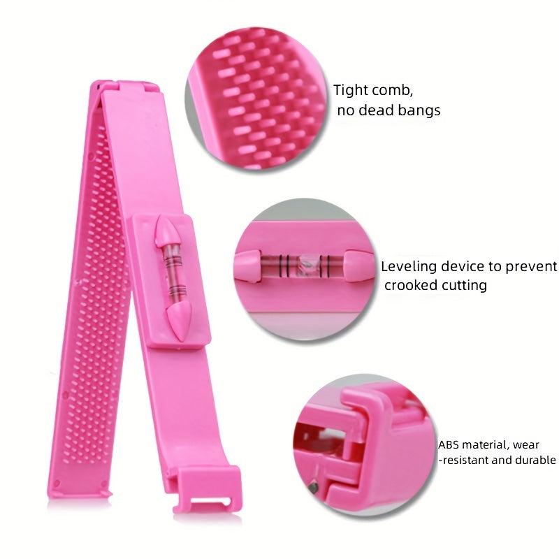 6pcs Hair Cutting Tool Set Scissors Thinning Shears Level Ruler For Bangs