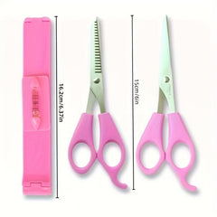6pcs Hair Cutting Tool Set Scissors Thinning Shears Level Ruler For Bangs