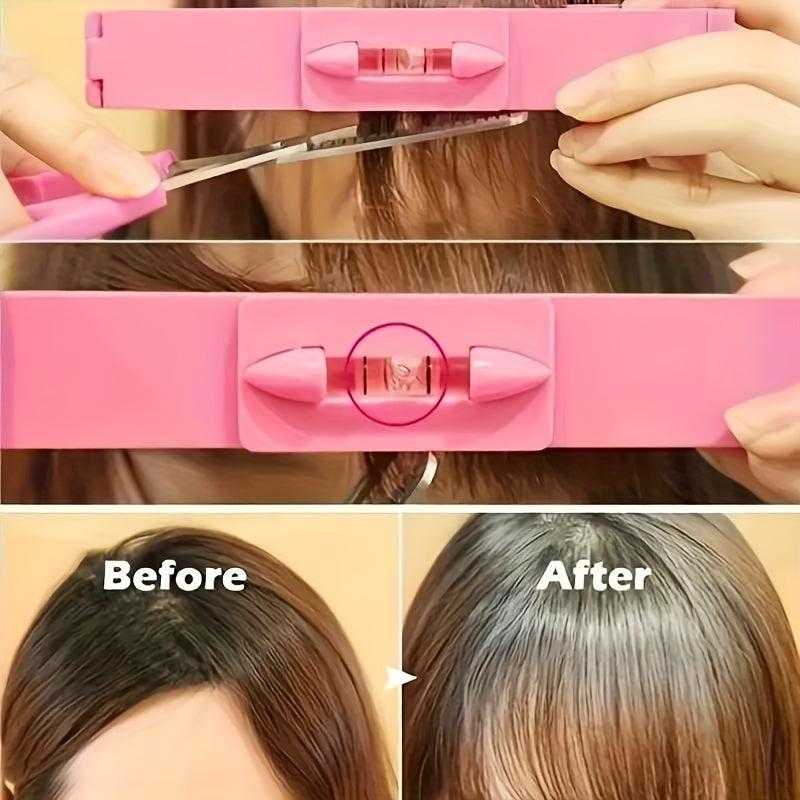 6pcs Hair Cutting Tool Set Scissors Thinning Shears Level Ruler For Bangs