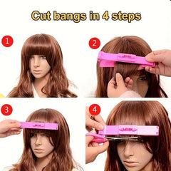 6pcs Hair Cutting Tool Set Scissors Thinning Shears Level Ruler For Bangs