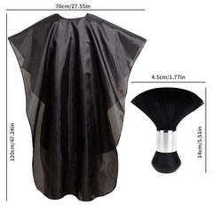 Waterproof Hair Cutting Cape with Neck Duster Brush - Professional Salon Apron