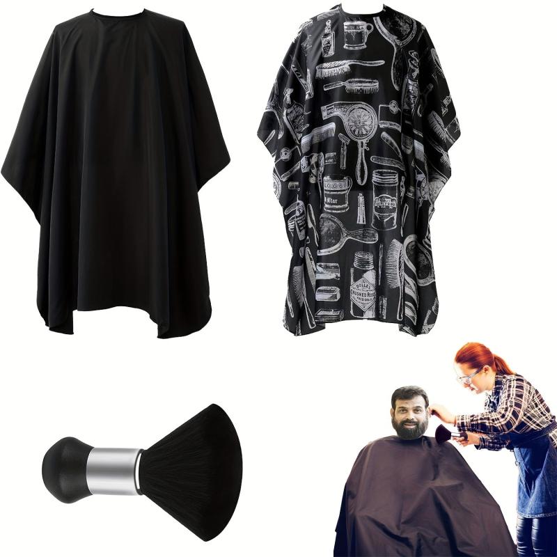 Waterproof Hair Cutting Cape with Neck Duster Brush - Professional Salon Apron