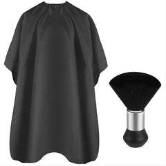 Pro Hair Cutting Cape w/ Neck Duster Brush Salon Barber Cape