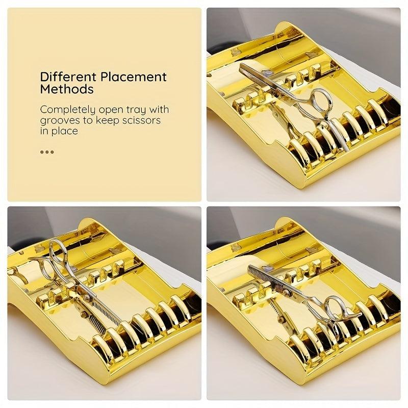 Pro Barber Scissors Organizer Hair Cutting Shears Holder Rack