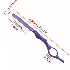 1Pcs Purple Thinning Razors With Blade Professional Salon Barber Razor Blades