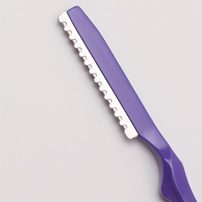 1Pcs Purple Thinning Razors With Blade Professional Salon Barber Razor Blades
