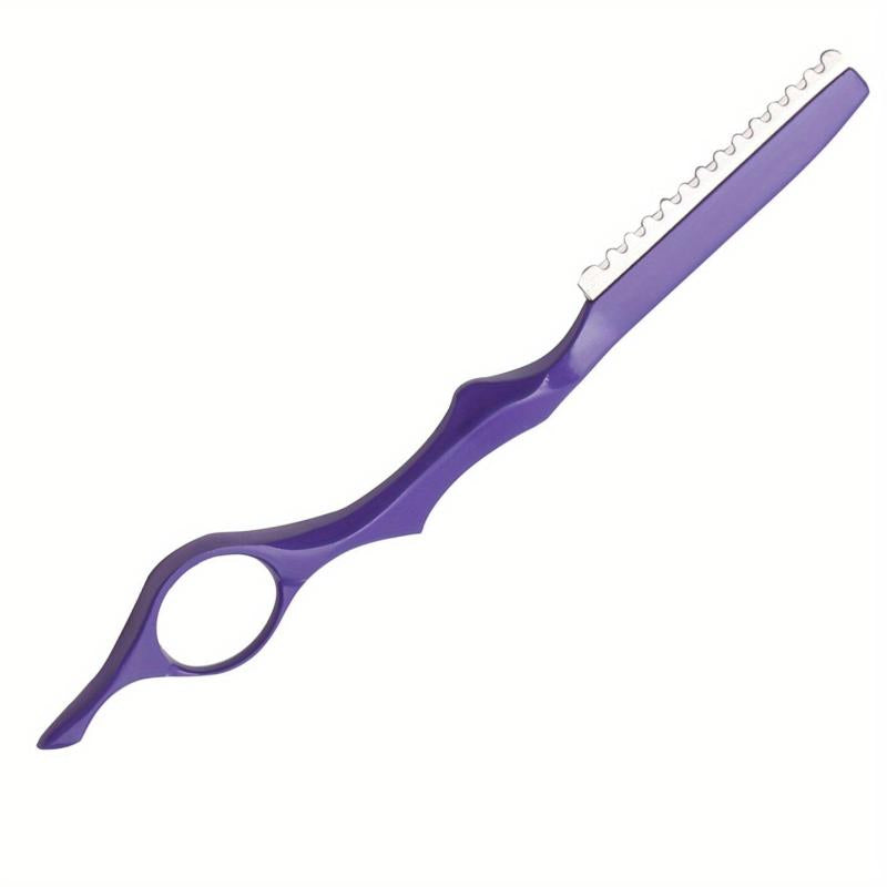 1Pcs Purple Thinning Razors With Blade Professional Salon Barber Razor Blades