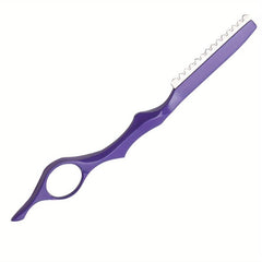 1Pcs Purple Thinning Razors With Blade Professional Salon Barber Razor Blades