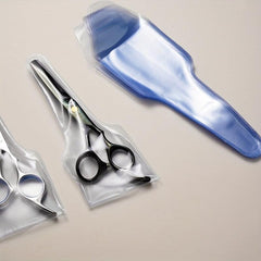 10pcs Hair Cutting Scissors Bag PVC Disposable Waterproof Protective Bag