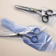 10pcs Hair Cutting Scissors Bag PVC Disposable Waterproof Protective Bag