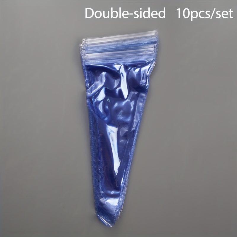 10pcs Hair Cutting Scissors Bag PVC Disposable Waterproof Protective Bag