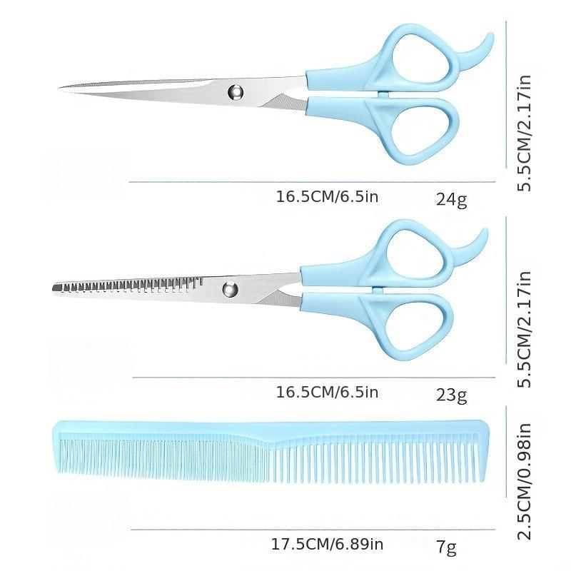 Professional Hair Cutting Scissors Kit with Thinning Shears and Comb