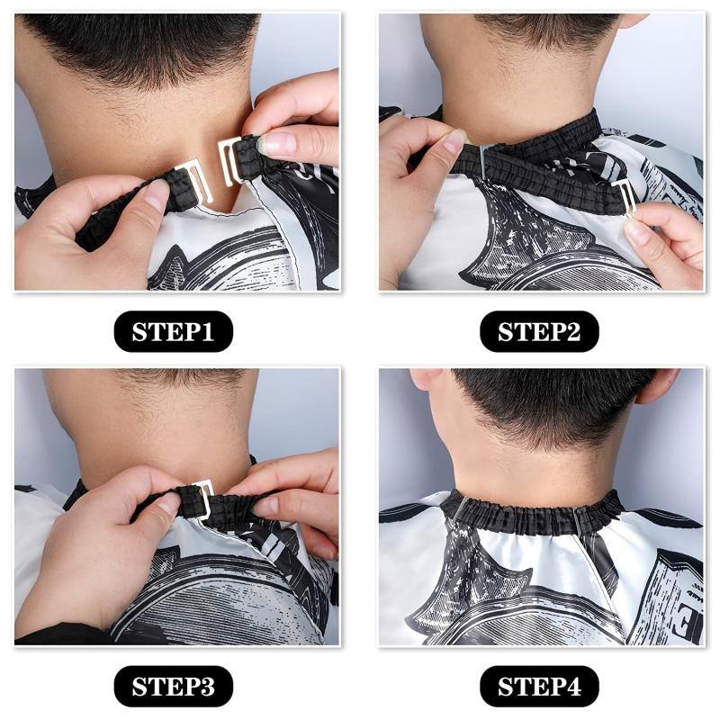 2pcs Hair Cutting Cape & Neck Duster Brush Set - Salon Barber Apron Accessories