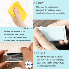 Silicone Wall Hair Catcher for Shower - Hair Trap - Easy to Install
