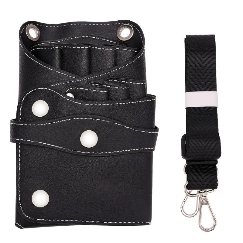 Hair Scissors Pouch Hairdresser Purse Scissors Bag Tool Waterproof PU Leather