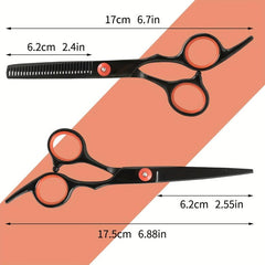 Orange Professional Hair Cutting Shears Thinning Scissors