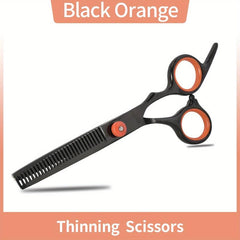Orange Professional Hair Cutting Shears Thinning Scissors