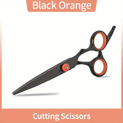 Orange Professional Hair Cutting Shears Thinning Scissors