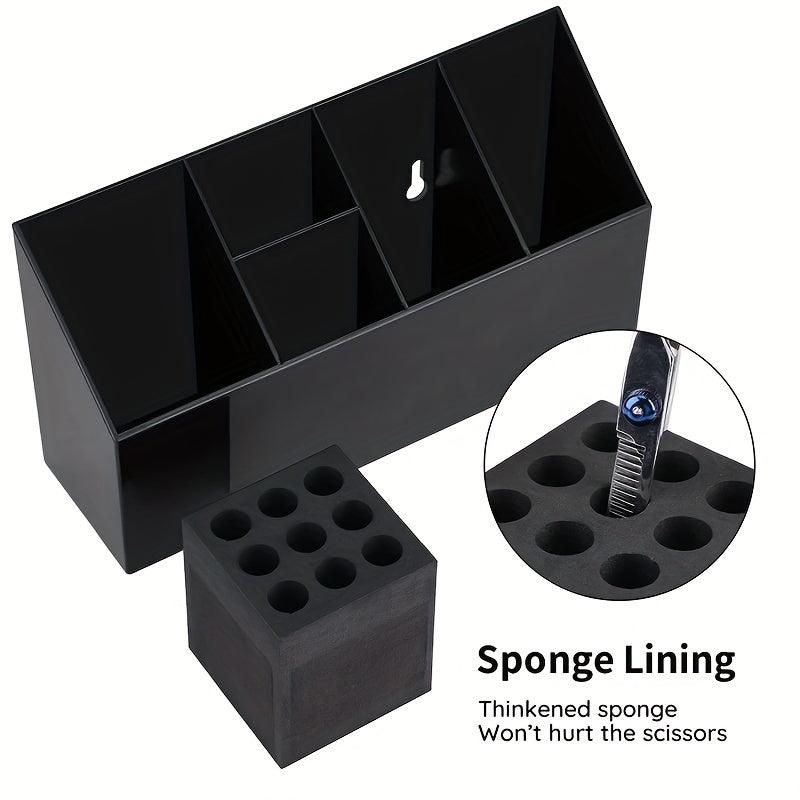 Hair Scissors Storage Box Hairdressing Combs Clips Scissors Case