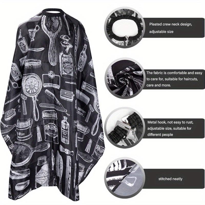 Hair Cutting Salon Styling Cape Set with Neck Duster Brush and Comb