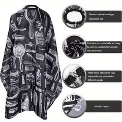 Hair Cutting Salon Styling Cape Set with Neck Duster Brush and Comb