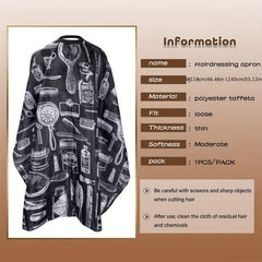 Hair Cutting Salon Styling Cape Set with Neck Duster Brush and Comb