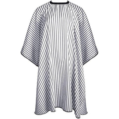 Waterproof Barber Cape Stripe Snap Closure Hair Cutting Salon Cape