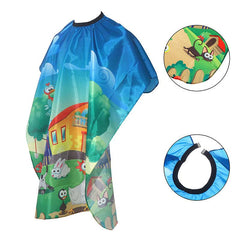 Cartoon House Pattern Haircut Cape Waterproof Barber Cape