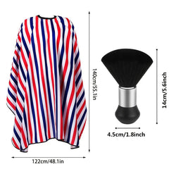 Pro Hair Cutting Cape w/ Neck Duster Brush Salon Barber Cape