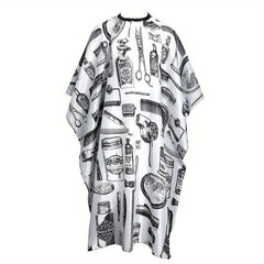 Printed Hair Cutting Cape Professional Barber Salon Hairdressing Gown