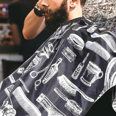 Printed Hair Cutting Cape Professional Barber Salon Hairdressing Gown