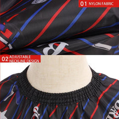 Barber Cape Polyester Hair Cutting Salon Cape Water Resistant Apron Red