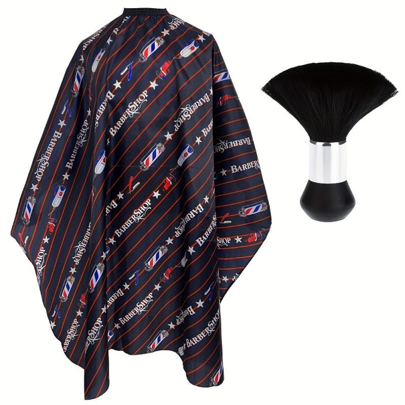 Barber Cape Polyester Hair Cutting Salon Cape Water Resistant Apron Red