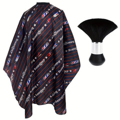 Barber Cape Polyester Hair Cutting Salon Cape Water Resistant Apron Red