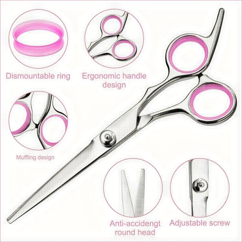 7 pcs Hair Cutting Scissors Set with Leather Case