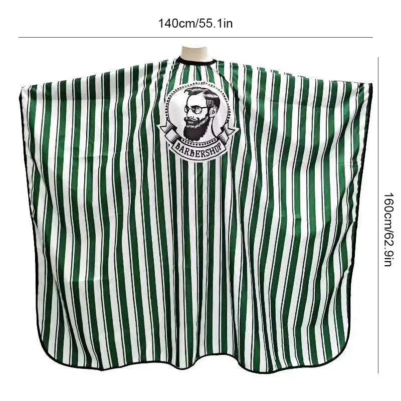 Stripes Pattern Hair Cutting Apron Waterproof Haircut Gown