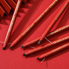 6pcs Rose Red Eyebrow Pencil Set Waterproof Smudge-proof Fade-resistant Formula