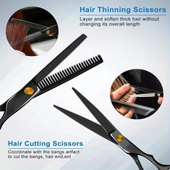 Professional Hair Scissors 24 Cm Stainless Steel Cutting Thinning Tool