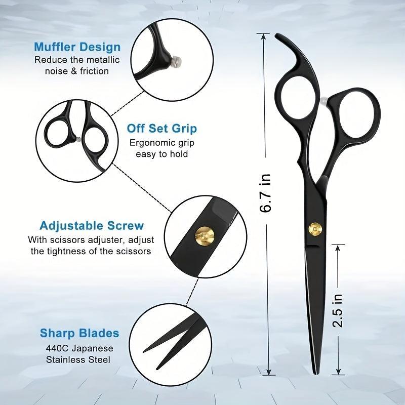Professional Hair Scissors 24 Cm Stainless Steel Cutting Thinning Tool